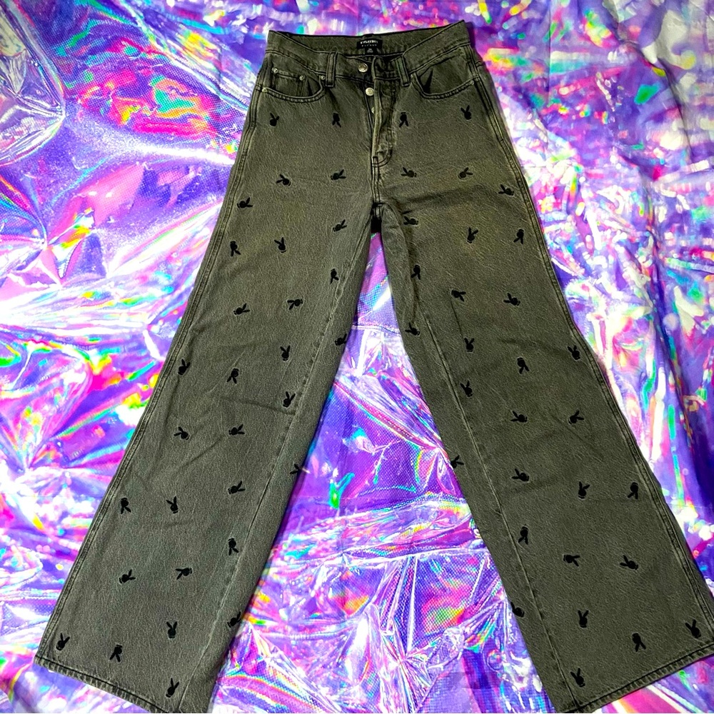 Playboy high waisted bootcut pants